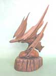 sculpture of the hunter or falcon for offices of massage services